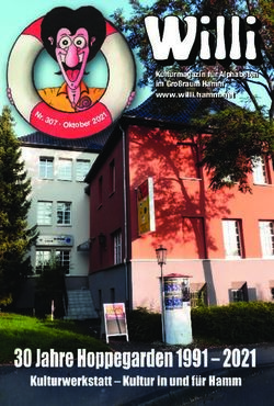 Kulturmagazin f&uuml;r Alphabeten im Gro&szlig;raum Hamm www.willi.hamm.net 0 21