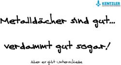 Metalld&auml;cher sind gut verdammt gut sogar! - Aber es gibt Unterschiede - Foamglas