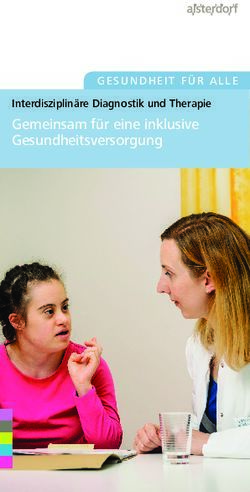 Gemeinsam für eine inklusive Gesundheitsversorgung - Interdisziplinäre Diagnostik und Therapie GESUNDHEIT FÜR ALLE