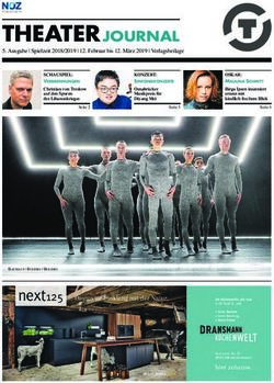 THEATER JOURNAL - Theater Osnabr&uuml;ck