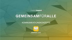 GEMEINSAMF&Uuml;RALLE KOMMUNIKATIONSKONZEPTE - GEMEINSAMF&Uuml;RALLE - Media Impact