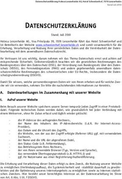 DATENSCHUTZERKL&Auml;RUNG - Hotel Schweizerhof-Lenzerheide