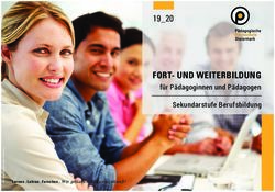 19_20 FORT- UND WEITERBILDUNG - f&uuml;r P&auml;dagoginnen und P&auml;dagogen Sekundarstufe Berufsbildung - PH Steiermark