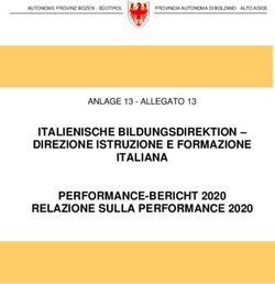 ITALIENISCHE BILDUNGSDIREKTION - DIREZIONE ISTRUZIONE E FORMAZIONE ITALIANA PERFORMANCE-BERICHT 2020 RELAZIONE SULLA PERFORMANCE 2020 - ANLAGE 13 ...