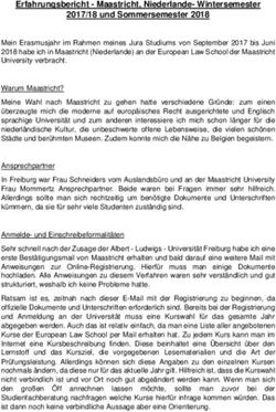 Erfahrungsbericht - Maastricht, Niederlande-Wintersemester 2017/18 und Sommersemester 2018 - Albert-Ludwigs ...