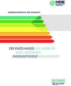 DER EINZELHANDEL ALS VORREITER EINES MODERNEN ENERGIEEFFIZIENZMANAGEMENTS - ENERGIEKONZEPTE DER ZUKUNFT - HANDELSVERBAND DEUTSCHLAND