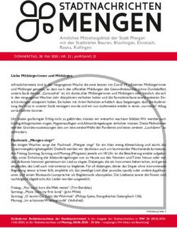 Amtliches Mitteilungsblatt der Stadt Mengen mit den Stadtteilen Beuren, Blochingen, Ennetach, Rosna, Rulfingen