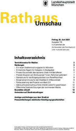 Inhaltsverzeichnis - Rathaus Umschau