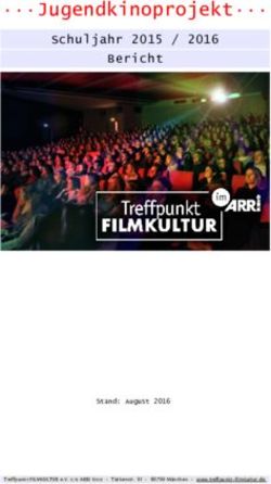 Jugendkinoprojekt - Schuljahr 2015 / 2016 Bericht - Filmkultur