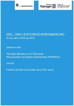 ZIEL- UND LEISTUNGSVEREINBARUNG - f&uuml;r die Jahre 2016 bis 2019 zwischen dem Th&uuml;ringer Ministerium f&uuml;r Wirtschaft, Wissenschaft und Digitale ...