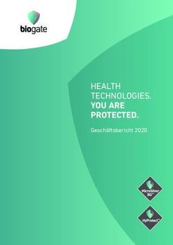 HEALTH TECHNOLOGIES. YOU ARE PROTECTED - Geschäftsbericht 2020