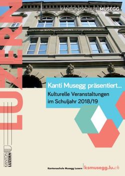 Kanti Musegg präsentiert - Kulturelle Veranstaltungen im Schuljahr 2018/19 - persönlich - kreativ - zentral