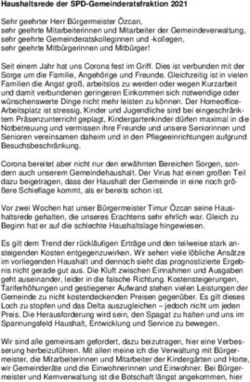 Haushaltsrede der SPD-Gemeinderatsfraktion 2021
