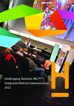 Studiengang Bachelor IMC dual Integrated Media & Communication 2022