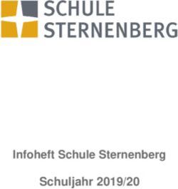 Schuljahr 2019/20 Infoheft Schule Sternenberg