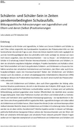 Schülerin- und Schüler-Sein in Zeiten pandemiebedingten Schulausfalls.