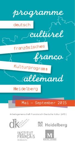 Programme culturel franco allemand - deutsch französisches Heidelberg Kulturprogramm
