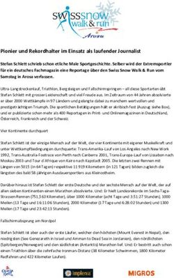 Pionier und Rekordhalter im Einsatz als laufender Journalist - swiss snow walk & run