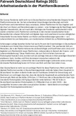 Fairwork Deutschland Ratings 2021: Arbeitsstandards in der Plattform&ouml;konomie - Fairwork ...