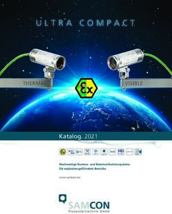 Katalog. 2021 Hochwertige Kamera- und Kommunikationssysteme f&uuml;r explosionsgef&auml;hrdete Bereiche - samcon.eu