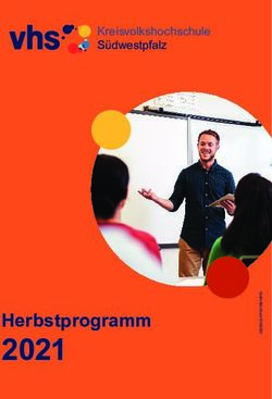 2021 Herbstprogramm - Kreisvolkshochschule S&uuml;dwestpfalz - Kreisvolkshochschule S&uuml;dwestpfalz
