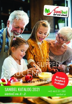 SANIBEL KATALOG 2021 Wertvoll von A - Z - Mit neuen Rezepten & Profitipps! - sanibel.at