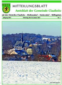 MITTEILUNGSBLATT Amtsblatt der Gemeinde Clau&szlig;nitz - mit den Ortsteilen Clau&szlig;nitz - Diethensdorf - Markersdorf - R&ouml;llingshain Nr. 1 - Amtsblatt der ...