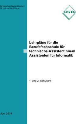 Lehrpläne für die Berufsfachschule für technische Assistentinnen/ Assistenten für Informatik - und 2. Schuljahr - Bayern.de