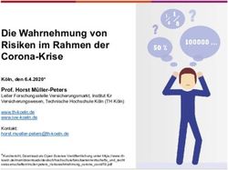 Die Wahrnehmung von Risiken im Rahmen der Corona-Krise - TH K&ouml;ln