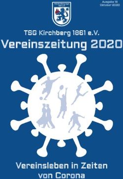 Vereinszeitung 2020 - Vereinsleben in Zeiten von Corona - TSG Kirchberg