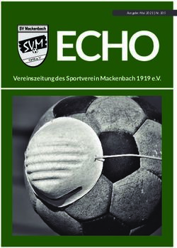1919 e.V. ECHO Vereinszeitung des Sportverein Mackenbach 1919 e.V - SV Mackenbach