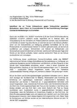 Anfrage vom 17.06.2021 (XXVII. GP) - &Ouml;sterreichisches Parlament