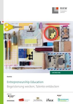 Entrepreneurship Education Begeisterung wecken, Talente entdecken - GRÜN DUNG