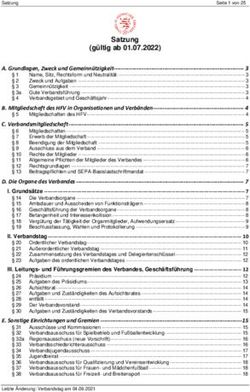 Satzung (gültig Ab 01.07.2022) - A. Grundlagen, Zweck Und ...