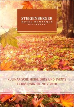 KULINARISCHE HIGHLIGHTS UND EVENTS HERBST|WINTER 2017|2018 - HOTEL REMARQUE