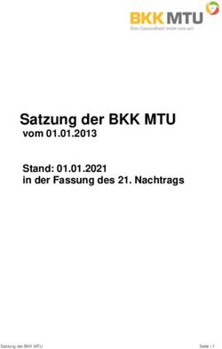 Satzung der BKK MTU vom 01.01.2013 Stand: 01.01.2021 in der Fassung des 21. Nachtrags