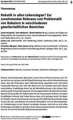 Robotik in allen Lebenslagen? Zur zunehmenden Relevanz und Problematik von Robotern in verschiedenen gesellschaftlichen Bereichen