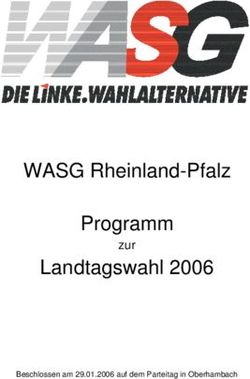 WASG Rheinland-Pfalz Programm Landtagswahl 2006 - zur Beschlossen am 29.01.2006 auf dem Parteitag in Oberhambach