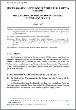 MODERNIZATION OF PASSANGER VEHICLES IN RAILWAY TRANSPORT MODERNISIERUNG DER PERSONENWAGEN IM EISENBAHNVERKEHR