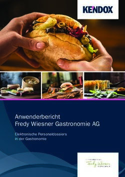 Fredy Wiesner Gastronomie AG - Elektronische Personaldossiers in der Gastronomie - Kendox AG