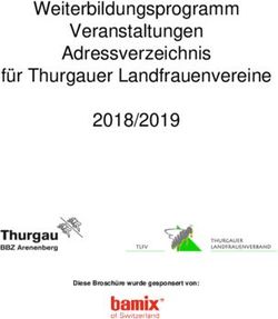 Weiterbildungsprogramm Veranstaltungen Adressverzeichnis für Thurgauer Landfrauenvereine 2018/2019 - Verband Thurgauer Landwirtschaft