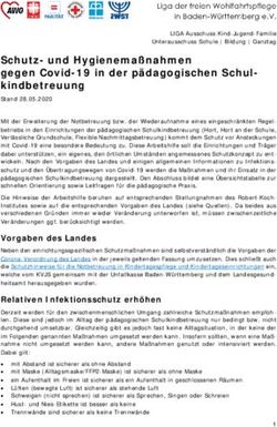 Schutz- und Hygienema&szlig;nahmen gegen Covid-19 in der p&auml;dagogischen Schul-kindbetreuung