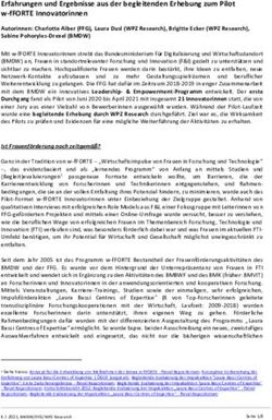 Erfahrungen und Ergebnisse aus der begleitenden Erhebung zum Pilot w-fFORTE Innovatorinnen - the fteval repository
