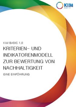 KRITERIEN- UND INDIKATORENMODELL ZUR BEWERTUNG VON NACHHALTIGKEIT - KIM BASIC 1.0 EINE