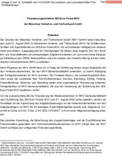 Finanzierungsrichtlinie 365-Euro-Ticket MVV der M&uuml;nchner Verkehrs- und Tarifverbund GmbH Pr&auml;ambel