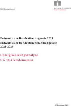 Untergliederungsanalyse UG 18-Fremdenwesen - Entwurf zum Bundesfinanzgesetz 2021 Entwurf zum Bundesfinanzrahmengesetz 2021-2024 - Parlament