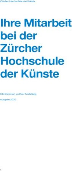 Ihre Mitarbeit bei der Z&uuml;rcher Hochschule der K&uuml;nste