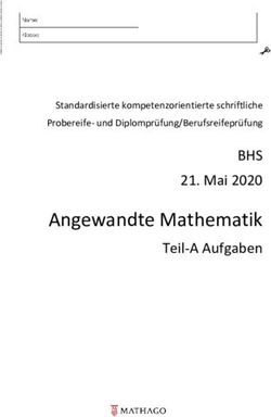 Angewandte Mathematik - BHS 21. Mai 2020 Teil-A Aufgaben - Standardisierte kompetenzorientierte schriftliche - Mathago