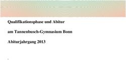 Qualifikationsphase und Abitur am Tannenbusch-Gymnasium Bonn Abiturjahrgang 2013