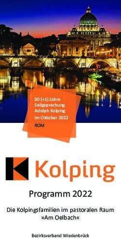 Programm 2022 Die Kolpingsfamilien im pastoralen Raum "Am Oelbach" - 30 (+1) Jahre Seligsprechung Adolph Kolping im Oktober 2022 - Pastoraler Raum ...